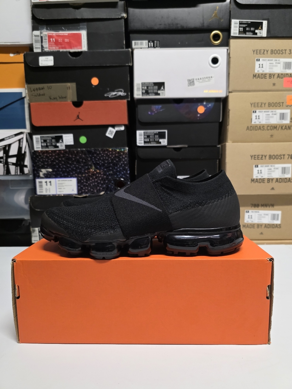 Nike Air VaporMax Laceless Black FlyKnit - Sz 11